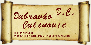 Dubravko Čulinović vizit kartica